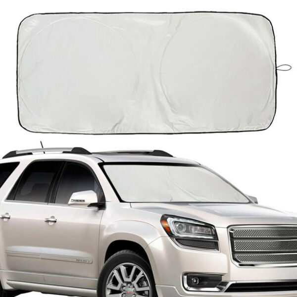 Car Sunshade Windshield, iClover Foldable Front Auto Car Windowshield Sun Shade Folding Silvering Sun Visor - UV Coating for UV Ray Deflector Full Protection L Size